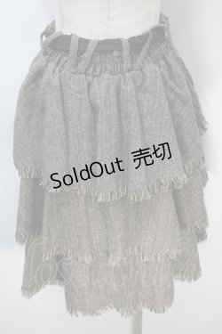 画像2: axes femme / ティアードスカート  ブラウン S-25-11-02-062-AX-TO-HR-ZS