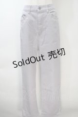 axes femme / バラ刺繍カラーデニムパンツ  ラベンダー S-25-11-02-064-AX-PA-HR-ZS