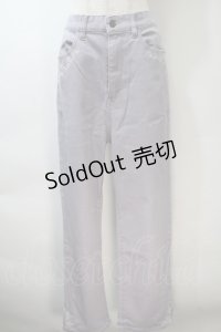 axes femme / バラ刺繍カラーデニムパンツ  ラベンダー S-25-11-02-064-AX-PA-HR-ZS