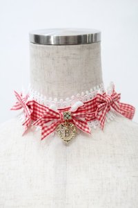 BABY,THE STARS SHINE BRIGHT / Flancesca Ribbonチョーカー  赤ｘ白 S-25-11-02-016-BA-AC-AS-ZS