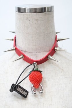 画像1: DEVILISH / ストロベリーチョーカー  赤 S-25-11-02-017-GO-TO-HR-ZS