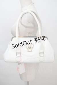 BABY,THE STARS SHINE BRIGHT / 王冠がま口バッグ  白 S-25-11-02-022-BA-BG-AS-ZS