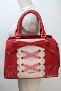 LIZ LISA / ギンガムチェックレースリボントートバッグ  赤 S-25-11-02-028-LO-BG-HR-ZS