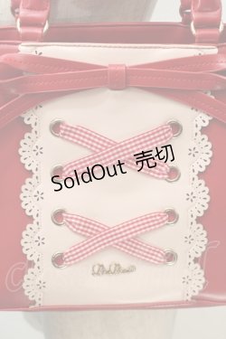 画像3: LIZ LISA / ギンガムチェックレースリボントートバッグ  赤 S-25-11-02-028-LO-BG-HR-ZS