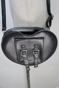 画像1: Jamie エーエヌケー / ハート合皮バッグ  黒 S-25-11-02-029-LO-BG-AS-ZS