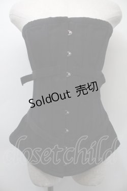 画像1: pureone colsetworks / ベルトデザインコルセット  黒 S-25-11-03-001-EL-TO-HR-ZS