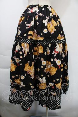 画像2: PINK HOUSE / ひな菊ロンドプリントスカート  黒 S-25-11-03-051-LO-SK-AS-ZS