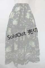 PINK HOUSE / 鈴蘭水玉プリントスカート  黒 S-25-11-03-052-LO-SK-SZ-ZS