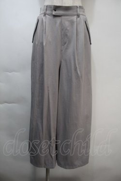 画像1: axes femme / 後カーゴポケットサテンパンツ  グレー S-25-11-03-054-AX-PA-HR-ZS