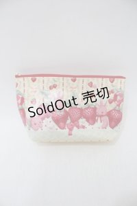 Angelic Pretty / Little Bunny Strawberryポーチ  イエロー S-25-11-03-055-AP-ZA-AS-ZS