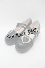 BABY,THE STARS SHINE BRIGHT / ハートバックルシューズ M 黒 S-25-11-03-056-BA-SH-HR-ZS
