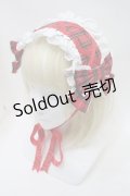 Angelic Pretty / タータンチェックリボンヘッドドレス  赤 S-25-11-03-058-AP-AC-AS-ZS