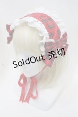 Angelic Pretty / タータンチェックリボンヘッドドレス  赤 S-25-11-03-058-AP-AC-AS-ZS