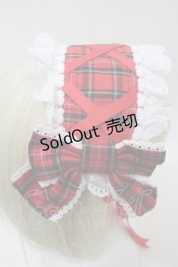 画像3: Angelic Pretty / タータンチェックリボンヘッドドレス  赤 S-25-11-03-058-AP-AC-AS-ZS