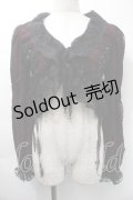 Qutie Frash / 蜘蛛の巣レース レースアップボレロ  レッド×ブラック S-25-11-03-007-QU-TO-IG-ZS