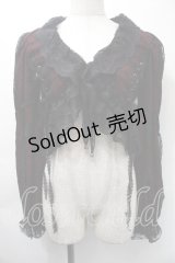 Qutie Frash / 蜘蛛の巣レース レースアップボレロ  レッド×ブラック S-25-11-03-007-QU-TO-IG-ZS