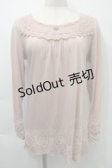 axes femme / 刺 レースプルオーバー  ピンク S-25-11-03-009-AX-TO-HR-ZS