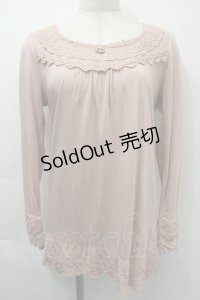 axes femme / 刺 レースプルオーバー  ピンク S-25-11-03-009-AX-TO-HR-ZS