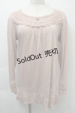 画像1: axes femme / 刺 レースプルオーバー  ピンク S-25-11-03-009-AX-TO-HR-ZS