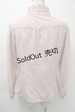 画像2: axes femme / 立ち襟フリルブラウス  ピンク S-25-11-03-013-AX-BL-HR-ZS