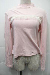 metamorphose / チュール切替トップス  ピンク S-25-11-03-016-ME-TO-HR-ZS