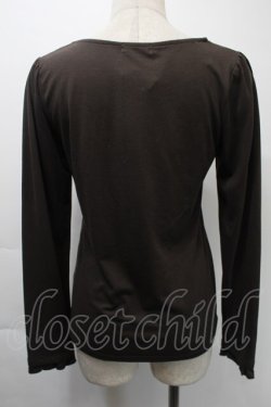 画像2: axes femme / はしごリボンレースプルオーバー  ブラウン S-25-11-03-020-AX-TO-HR-ZS