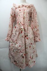 PINK HOUSE / オーナメントローズプリントミディワンピース  ピンク S-25-11-03-025-LO-OP-SZ-ZS