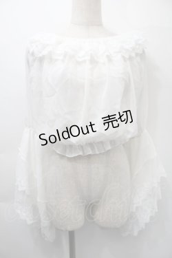 画像1: LOLITA / レーストップス  白 S-25-11-03-003-LO-BL-HR-ZS