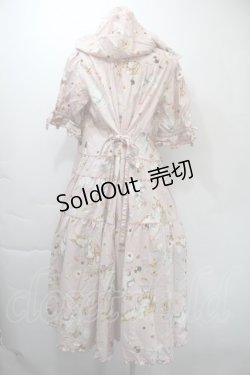 画像2: PINK HOUSE / クッキーラビッツプリントフード付きミディワンピース  ピンク S-25-11-03-026-LO-OP-AS-ZS