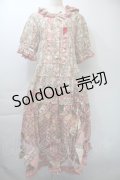 PINK HOUSE / White Cloverプリントパッチワークワンピース  ピンク S-25-11-03-028-LO-OP-AS-ZS