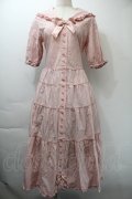 PINK HOUSE / セーラーカラーギンガムチェックミディワンピース  ピンク S-25-11-03-029-LO-OP-AS-ZS