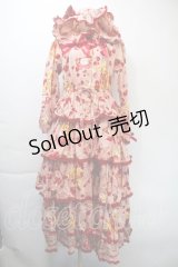 PINK HOUSE / strawberry choco bearプリントミディワンピース  ピンク S-25-11-03-031-LO-OP-AS-ZS