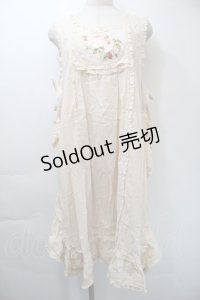 PINK HOUSE / ローズ刺繍タブリエ  オフ S-25-11-03-033-LO-OP-SZ-ZS