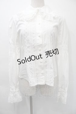 画像1: BABY,THE STARS SHINE BRIGHT / 後ろピンタックブラウス  白 S-25-11-03-004-BA-BL-HR-ZS