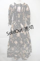 PINK HOUSE / フラッフィーキティーズプリントワンピース  黒 S-25-11-03-041-LO-OP-AS-ZS