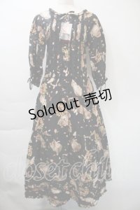 PINK HOUSE / フラッフィーキティーズプリントワンピース  黒 S-25-11-03-041-LO-OP-AS-ZS