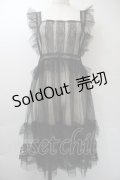 FLC / 星名桜子 レースエプロン  黒 S-25-11-03-044-LO-SK-HR-ZS