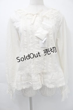 画像1: PINK HOUSE / ローンフリルブラウス  オフ S-25-11-03-005-LO-BL-AS-ZS