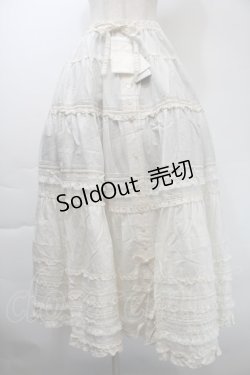 画像1: PINK HOUSE / ローンフリルスカート  オフ S-25-11-03-046-LO-SK-AS-ZS
