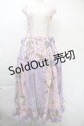 PINK HOUSE / ブルーベリーファームプリントパッチワークスカート  ラベンダー S-25-11-03-047-LO-SK-SZ-ZS