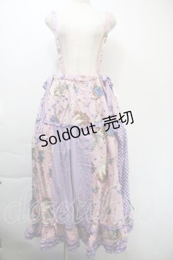 画像1: PINK HOUSE / ブルーベリーファームプリントパッチワークスカート  ラベンダー S-25-11-03-047-LO-SK-SZ-ZS