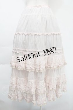 画像2: PINK HOUSE / ドイリーレース使いスカート  ピンク S-25-11-03-049-LO-SK-SZ-ZS