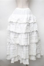 画像2: PINK HOUSE / ローンフリルティアードスカート  白 S-25-11-05-038-LO-SK-AS-ZS (2)