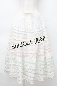 PINK HOUSE / カラフルステッチスカート  オフ S-25-11-05-039-LO-SK-AS-ZS