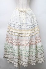 画像1: PINK HOUSE / カラフルステッチスカート  オフ S-25-11-05-039-LO-SK-AS-ZS (1)