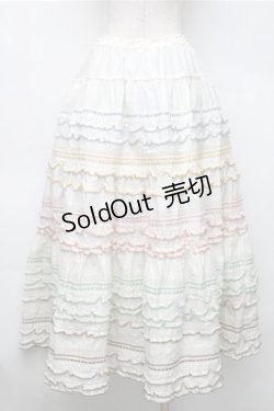 画像2: PINK HOUSE / カラフルステッチスカート  オフ S-25-11-05-039-LO-SK-AS-ZS