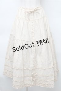 PINK HOUSE / ピコフリルデニムスカート  オフ S-25-11-05-040-LO-SK-SZ-ZS