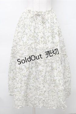 画像1: PINK HOUSE / White Cloverプリントスカート  オフ S-25-11-05-041-LO-SK-SZ-ZS