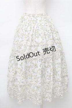 画像2: PINK HOUSE / White Cloverプリントスカート  オフ S-25-11-05-041-LO-SK-SZ-ZS