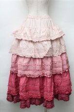画像1: PINK HOUSE / グラデーションティアードスカート  ピンク S-25-11-05-044-LO-SK-AS-ZS (1)